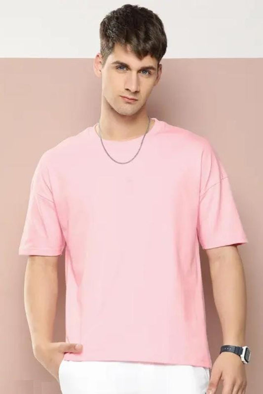 Urbane Fashionable Roundneck Half Sleeve Solid T-Shirt_For Summer