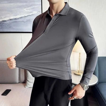 Stretchable Full Sleeves Collar T-shirt (Pack of 2)